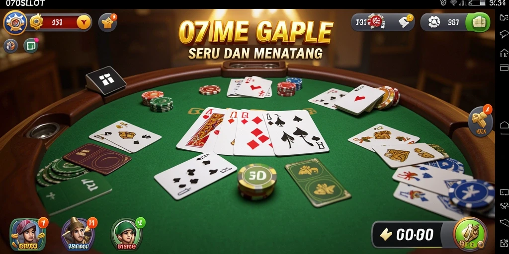 Tampilan gameplay Gaple yang seru dan interaktif di 070SLOT.