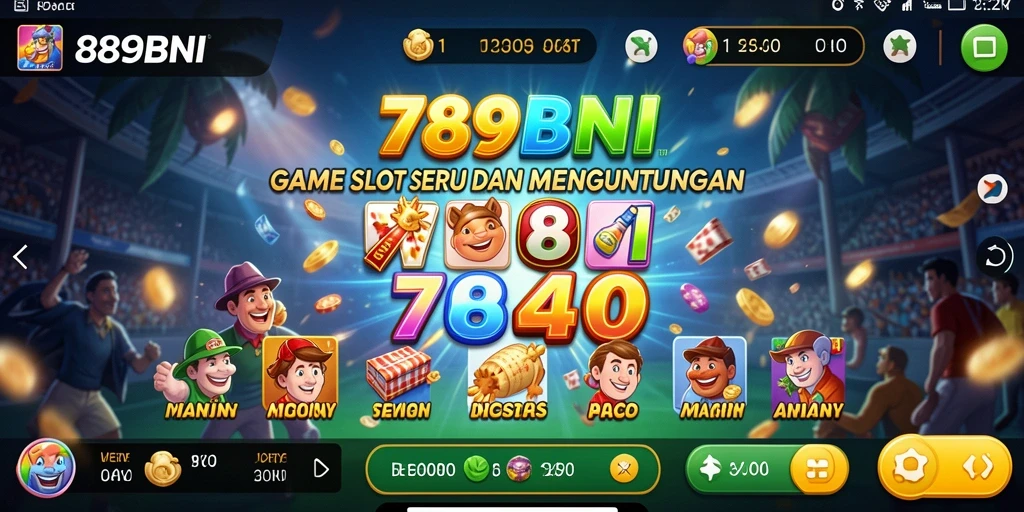 Tampilan utama gameplay <strong>789BNI</strong> dengan mesin slot yang menarik.