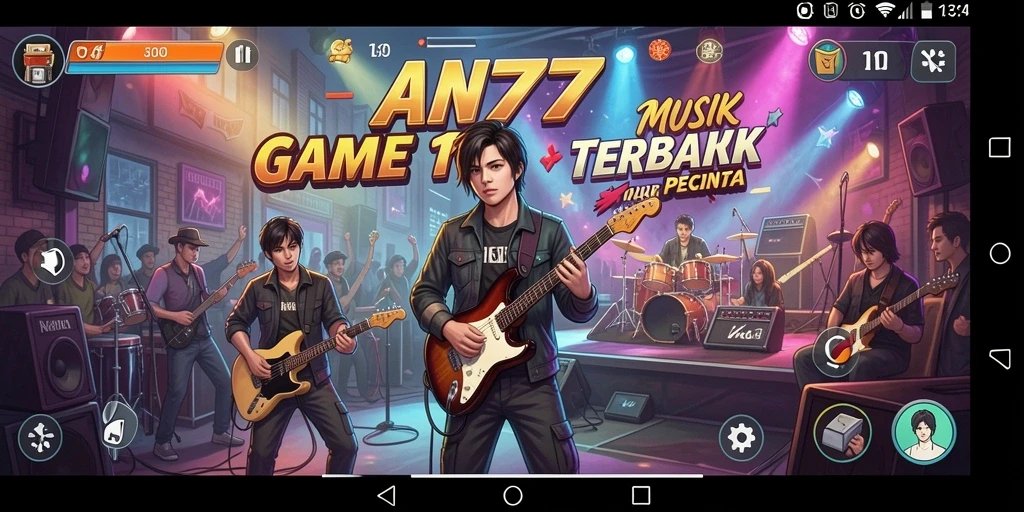 Gameplay AN777 menampilkan interaksi musikal yang seru.