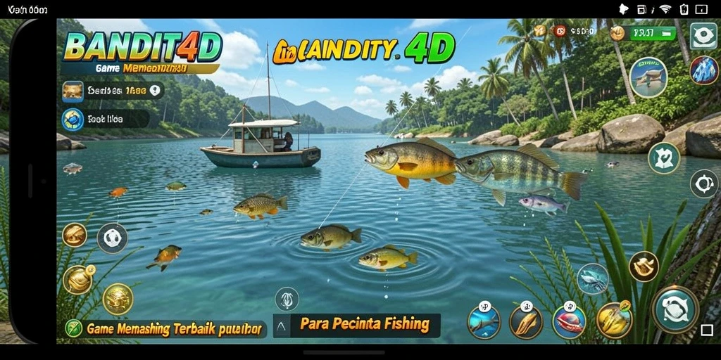 Tangkapan layar dari gameplay BANDIT4D yang menampilkan pengalaman memancing yang menarik.