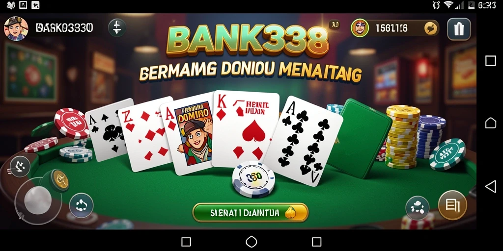Tampilan menarik dari gameplay Domino di BANK338.