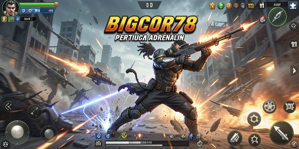 Screenshot menunjukkan aksi mendebarkan dalam BIGCOR78.