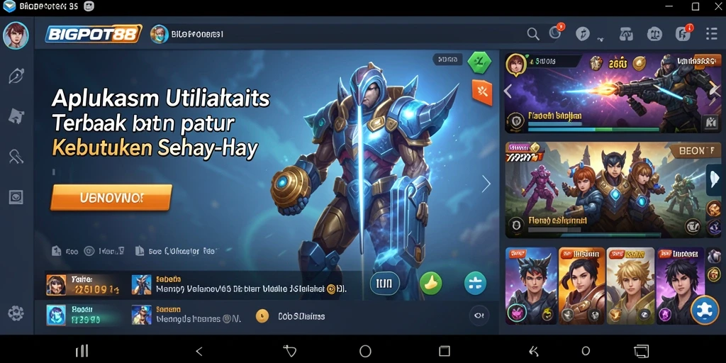 Tampilan utama <strong>BIGPOT88</strong> menunjukkan antarmuka yang sederhana dan user-friendly.