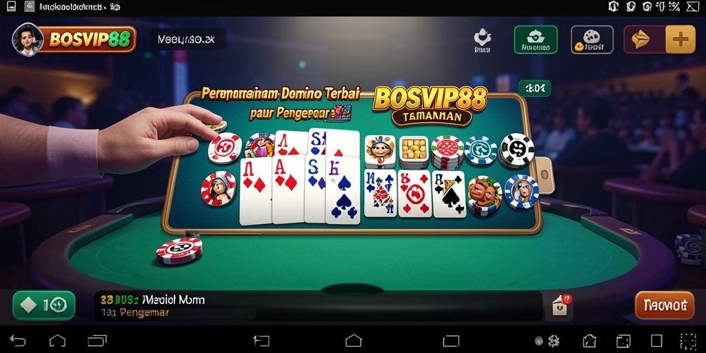Screenshot gameplay BOSVIP88 yang menampilkan momen seru permainan Domino.