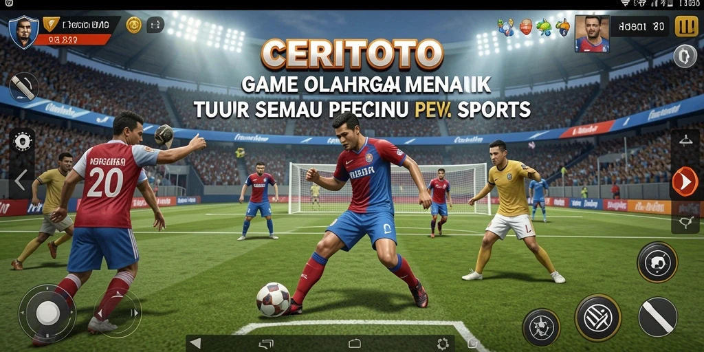 Tampilan dinamis dari gameplay olahraga di CERITOTO.