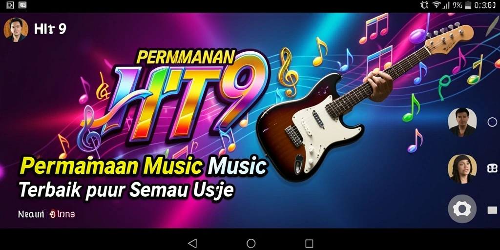 Screenshot HIT9 menampilkan gameplay menarik dengan alunan musik yang dinamis.