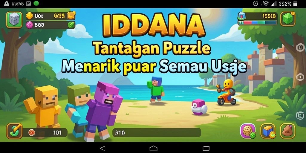 Tampilan gameplay INDAAA, menjelajahi tantangan Puzzle yang menarik.
