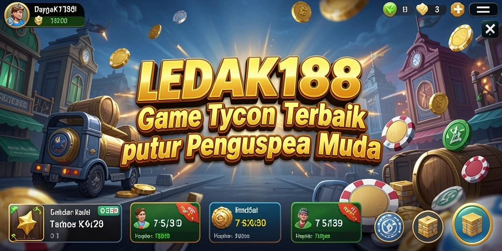 Tampilan gameplay <strong>LEDAK188</strong> yang menarik dengan elemen Tycoon yang kaya.