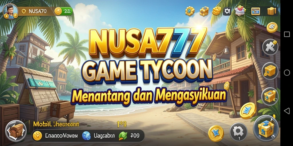 Tampilan menarik dari gameplay NUSA777 yang menonjolkan manajemen bisnis.