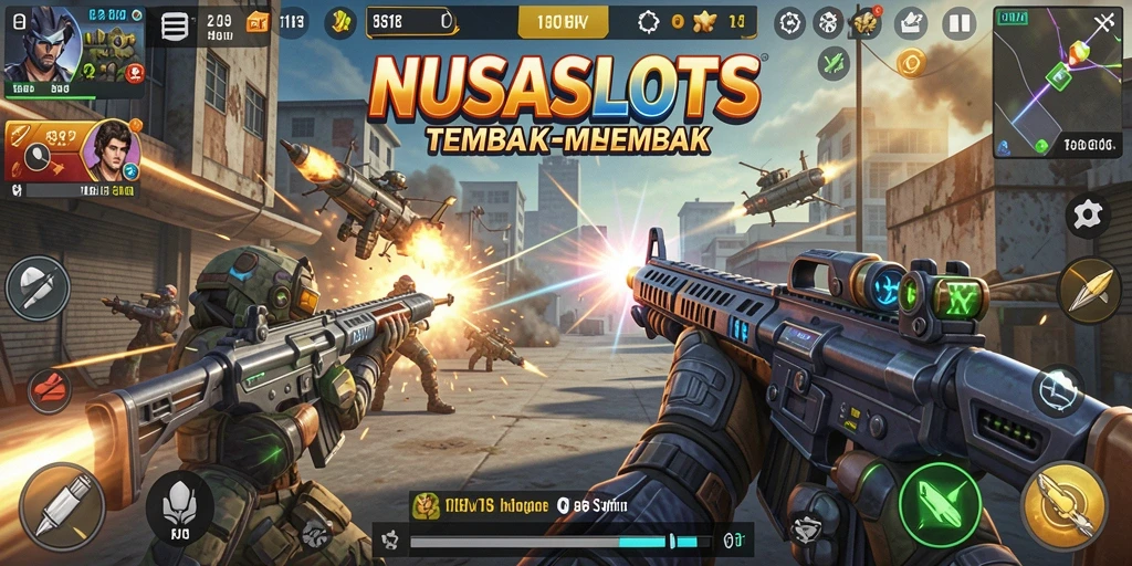 Tampilan gameplay NUSASLOTS yang menegangkan dan penuh aksi.