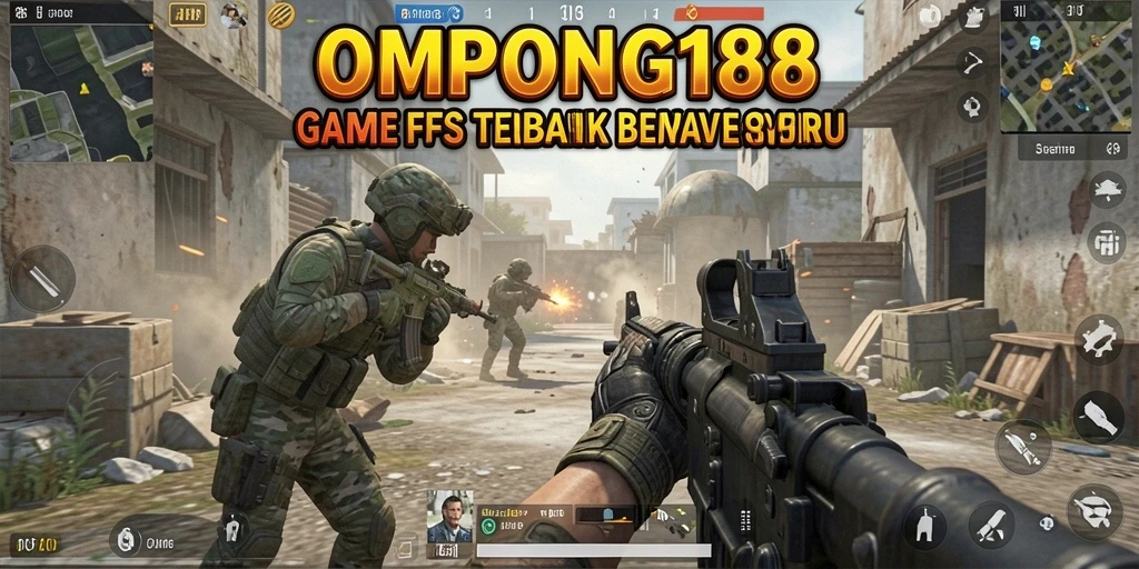 Tampilan gameplay menegangkan OMPONG188 dengan aksi tembak-menembak seru.