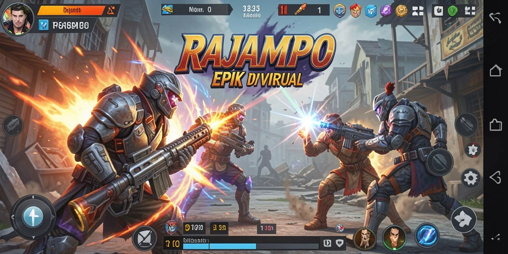 Tampilan screenshot gameplay RAJAMPO yang penuh aksi.