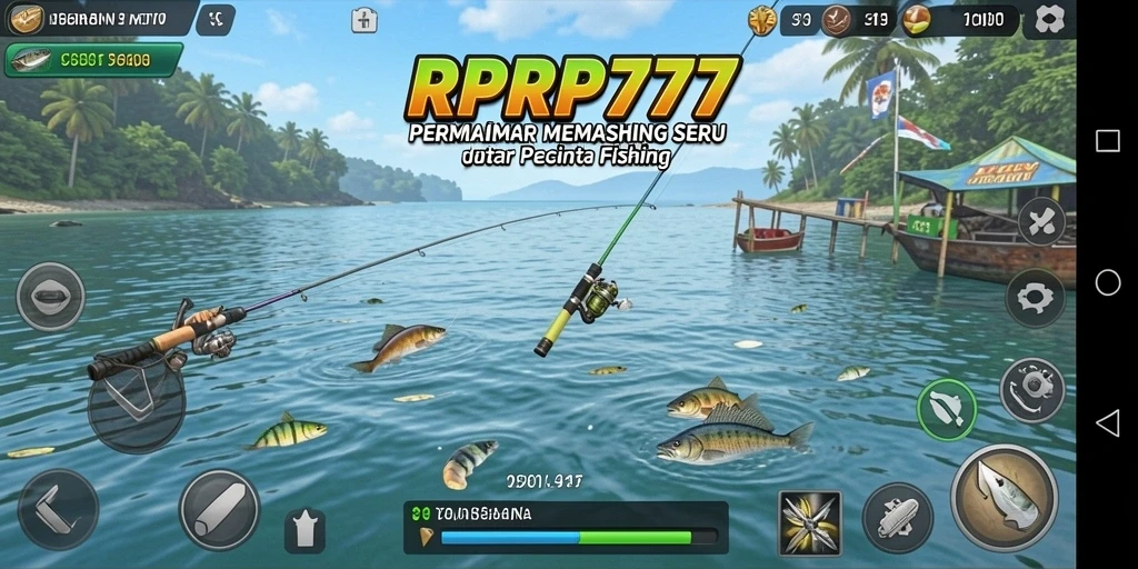 Screenshot memberikan gambaran gameplay menarik dalam memancing di RPRP777.