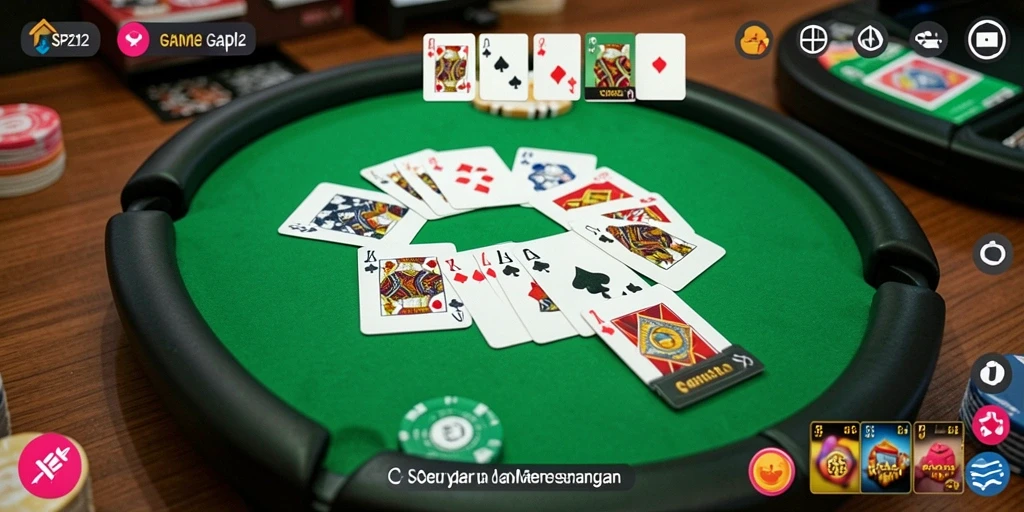 Screenshot SP212 menampilkan gameplay Gaple yang seru dan interaktif.