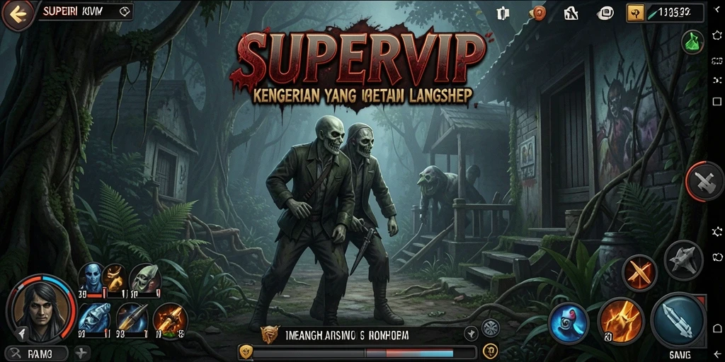 Tampilan gameplay SUPERVIP yang mencekam dan penuh misteri.